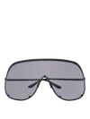 Rick Owens Statement Rimless Sunglasses With Oversized Frame In Black