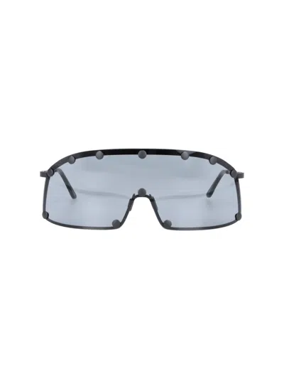 Rick Owens Sunglasses "shielding" In Black