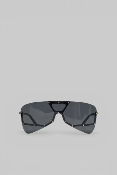 Rick Owens Sunglasses Tower In Metallic
