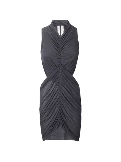 Rick Owens Sunpeel Cut-out Top In Gray