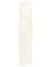 Rick Owens Svita Draped Gown In Neutrals