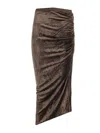 Rick Owens Svita Midi Skirt In Brown
