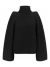 Rick Owens High Neck Long Sleeve Knit Sweater In Black