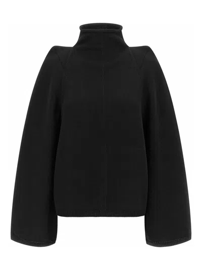 RICK OWENS SUÉTER CUELLO REDONDO - NEGRO