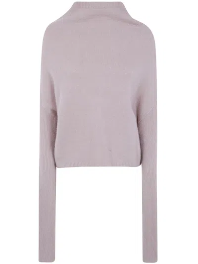 Rick Owens Sweater Crater Neck Tee In Pink