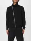 Rick Owens Mens Black Bauhaus Long-sleeve Cotton-jersey Zipped Sweatshirt