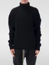Rick Owens Relaxed Fit Ribbed Turtleneck Sweater In Black