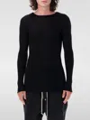 Rick Owens Forever Rib Ls T In Mini Rib Jersey In Schwarz