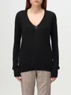 Rick Owens Black Hollywood V Neck Pull Sweater In Black