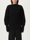 Rick Owens Knitwear With Long Sleeves And Open Back In Black