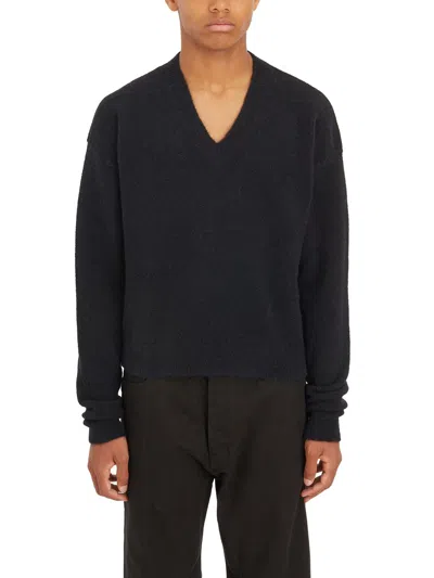 Rick Owens Sweater Tommy V Neck Black