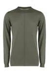 Rick Owens Sweater With A Round Neck Made Of Cotton In Green
