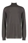 Rick Owens Sweater With Turtleneck In Cotton In Gray
