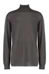 Rick Owens Sweater With Turtleneck In Cotton In Gray