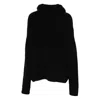 Rick Owens Shroud Hooded Jumper In Black
