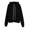 Rick Owens Mens Black Windbreaker Relaxed-fit Cotton-jersey Hoodie Xs In Black