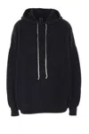 Rick Owens Hun Hoodie Sweater In Black