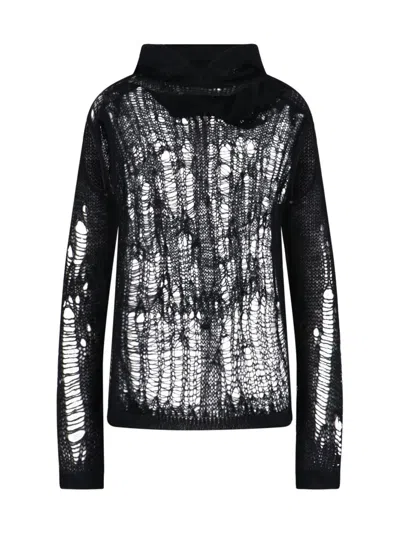 Rick Owens Spider Hoodie Hooded Sweater In Black