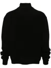 Rick Owens Roll-neck Virgin-wool Jumper In Black