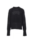 Rick Owens Black Hollywood Oversized Pull Sweater In Black