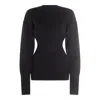 Rick Owens Fitted Silhouette Ribbed Crewneck Knitwear In Black