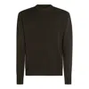 Rick Owens Dark Green Cotton Knitwear In Black
