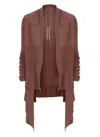 Rick Owens Woman Cardigan Chocolate Brown Size L Virgin Wool In Brown