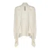 Rick Owens Ribbed Asymmetric-hem Cardigan In White