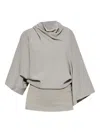 Rick Owens Top With A Decorative Neckline In Gray