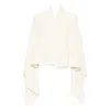Rick Owens Womens Milk Hooded Medium Wrap Knitted Cardigan In Neutral