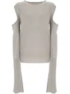 Rick Owens Woman Sweater Beige Size L Cotton In Pearl