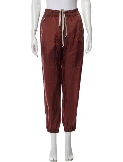 Pre-owned Rick Owens Sweatpants In Burgundy
