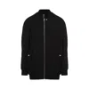Rick Owens Oversized Flight Sweatshirt Ribbed Finish In Black