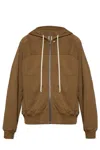 Rick Owens Windbreaker Jersey Hoodie In Bean