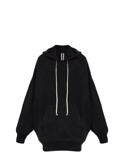 RICK OWENS SWEATSHIRT WITH HOOD AND POCKET