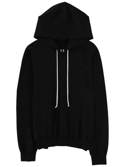 Rick Owens Organic Cotton-jersey Hoodie In Black