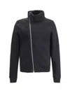 Rick Owens Mens Black Bauhaus Long-sleeve Cotton-jersey Zipped Sweatshirt In Black