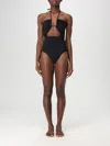 Rick Owens Prong Bather One-piece Swimsuit In Black