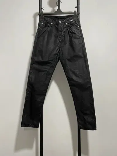 Pre-owned Rick Owens Sz 32  Drkshdw Waxed Denim Mojos918944 In Black