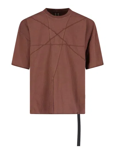 Rick Owens T-shirt In Brown