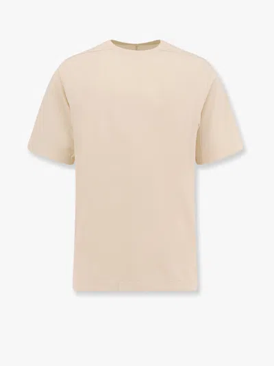 Rick Owens T-shirt In Cotone Organico In Sand