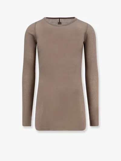 Rick Owens T-shirt In Cotone Organico In Green