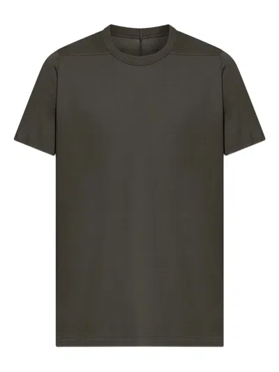 Rick Owens Green Round Neck Solid T-shirt
