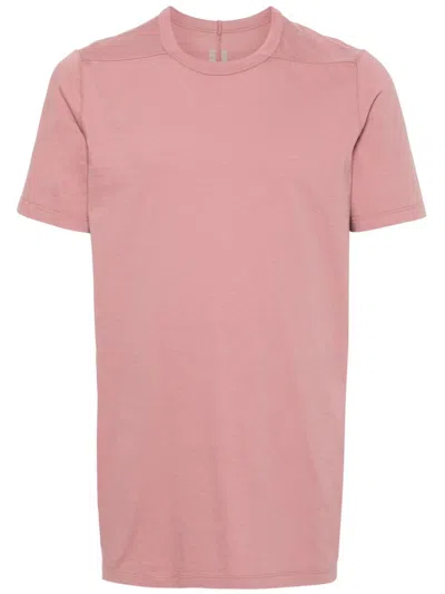 Rick Owens Panelled Cotton T-shirt In Pink