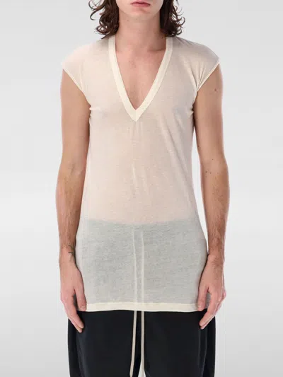 RICK OWENS T-SHIRT RICK OWENS MEN COLOR BEIGE,G63302022