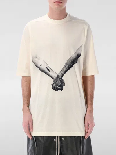 RICK OWENS T-SHIRT RICK OWENS MEN COLOR BEIGE,G79601022