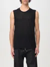 Rick Owens Relaxed-fit Black Tank Top With Unique Draping In Black
