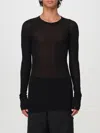 Rick Owens Forever Rib Ls T In Mini Rib Jersey In Schwarz