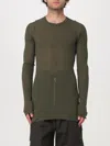 Rick Owens Fitted Long Sleeve Ribbed Sheer T-shirt In Grün