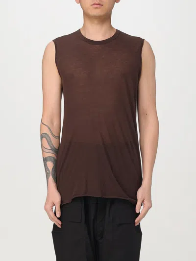 Rick Owens T-shirt  Men Color Mahogany In Mahogany
